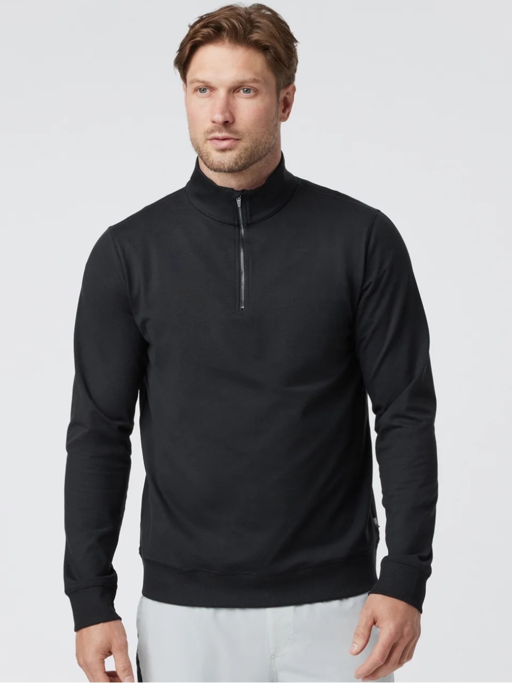 Vioro Coronado Black Quarter-Zip Sweater Pullover